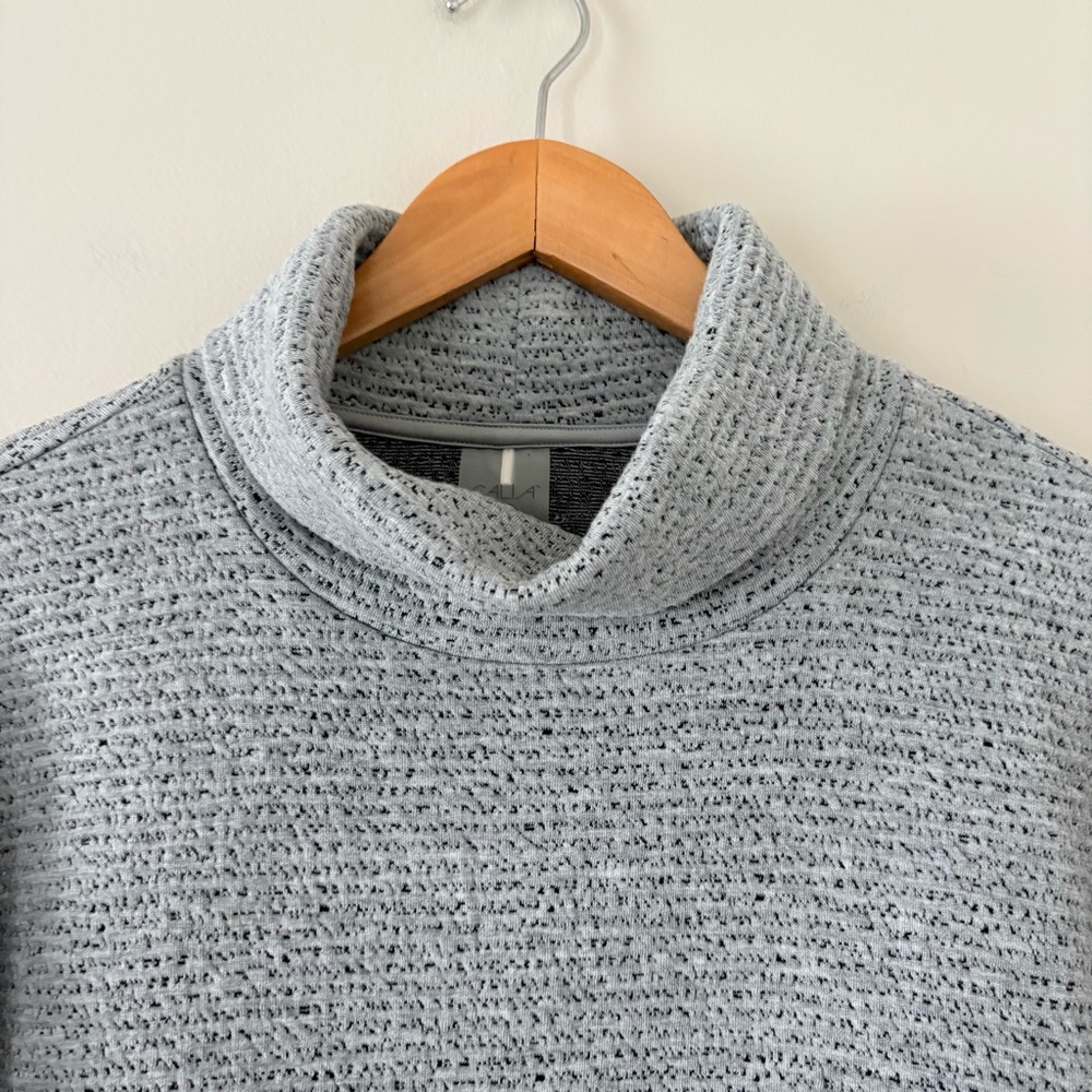 CALIA Lunar Funnel Gray Cowl Neck‎ Pullover Sweater Small Soft Cozy Athleisure - Picture 5 of 12